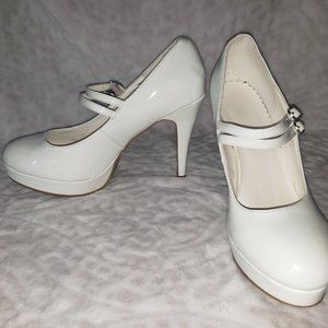 White Mary Jane Heels